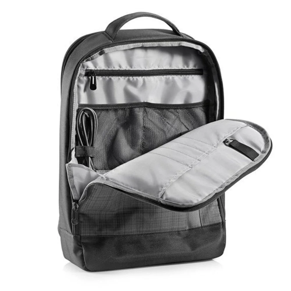 HP‎ Slim Black Backpack Padded Solid Pattern Universal Laptop for 15.6